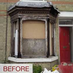 Newport Sash Window Installation Before