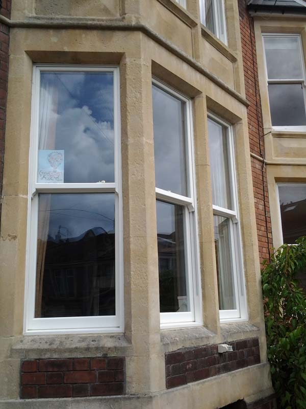 New uPVC windows replaced old timber windows