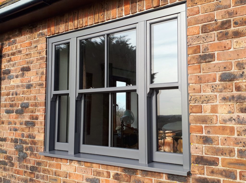 modern upvc sash windows black