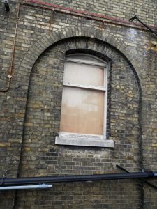 one of the old windows at Brighton Hospital