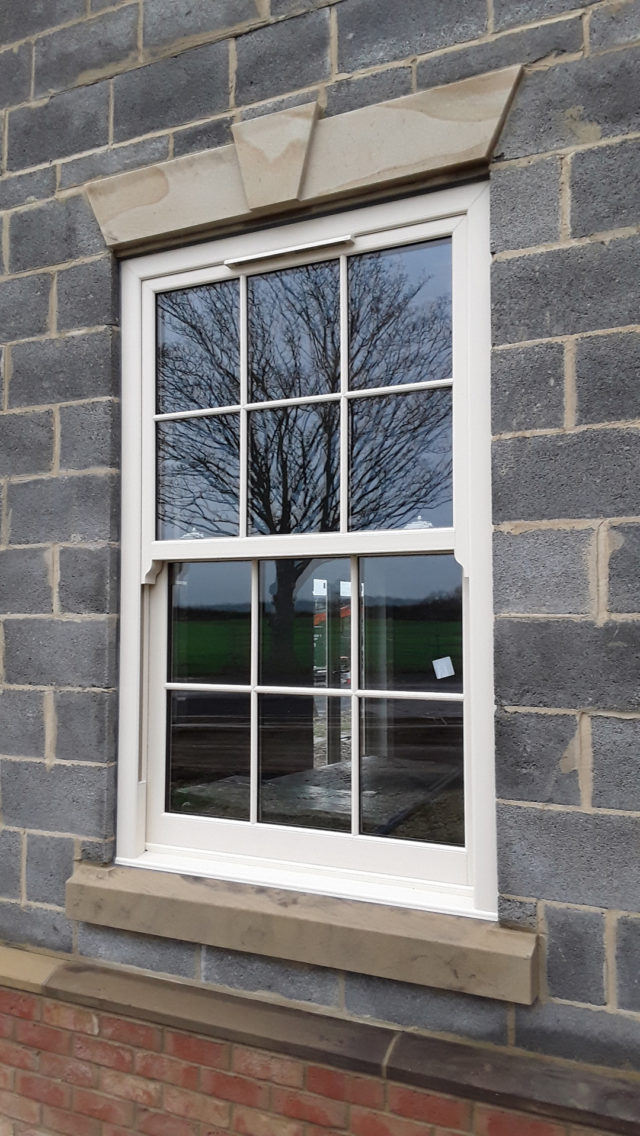 cream upvc sash windows