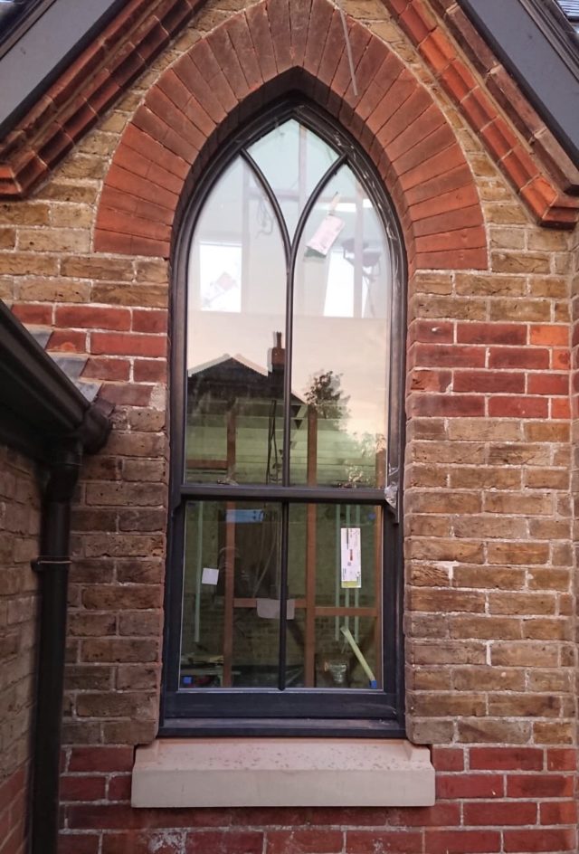 gothic arched upvc sash windows