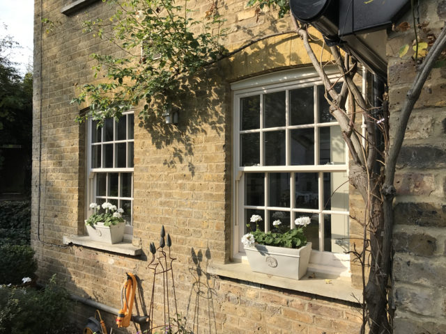 high performance cream sash windows