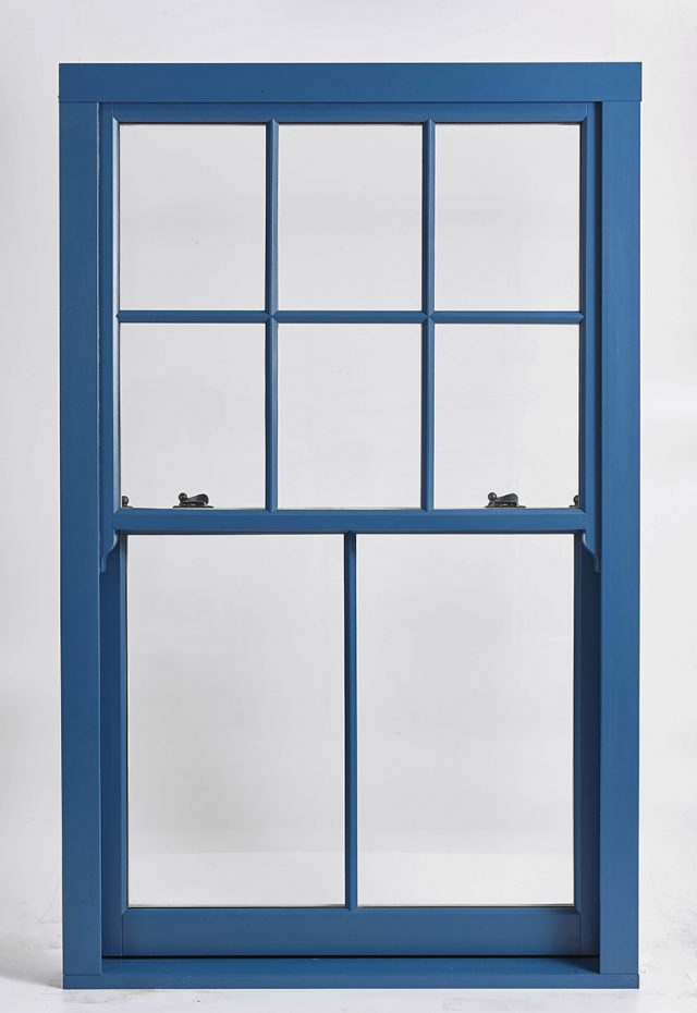 blue upvc sash windows